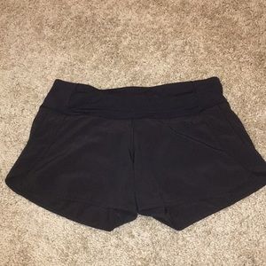 LuluLemon Black Speed Running Shorts
